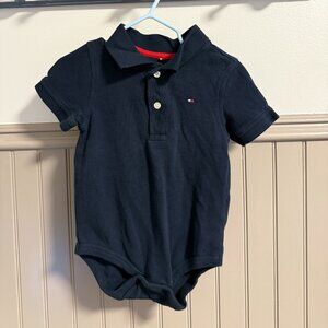 Tommy Hilfiger Short-Sleeve Onesie| 18M | Blue Polo
